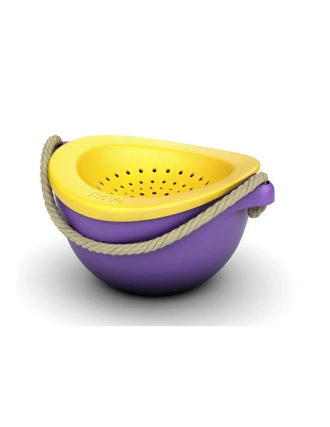 Cubo y tamizador PoBi Morado/Amarillo