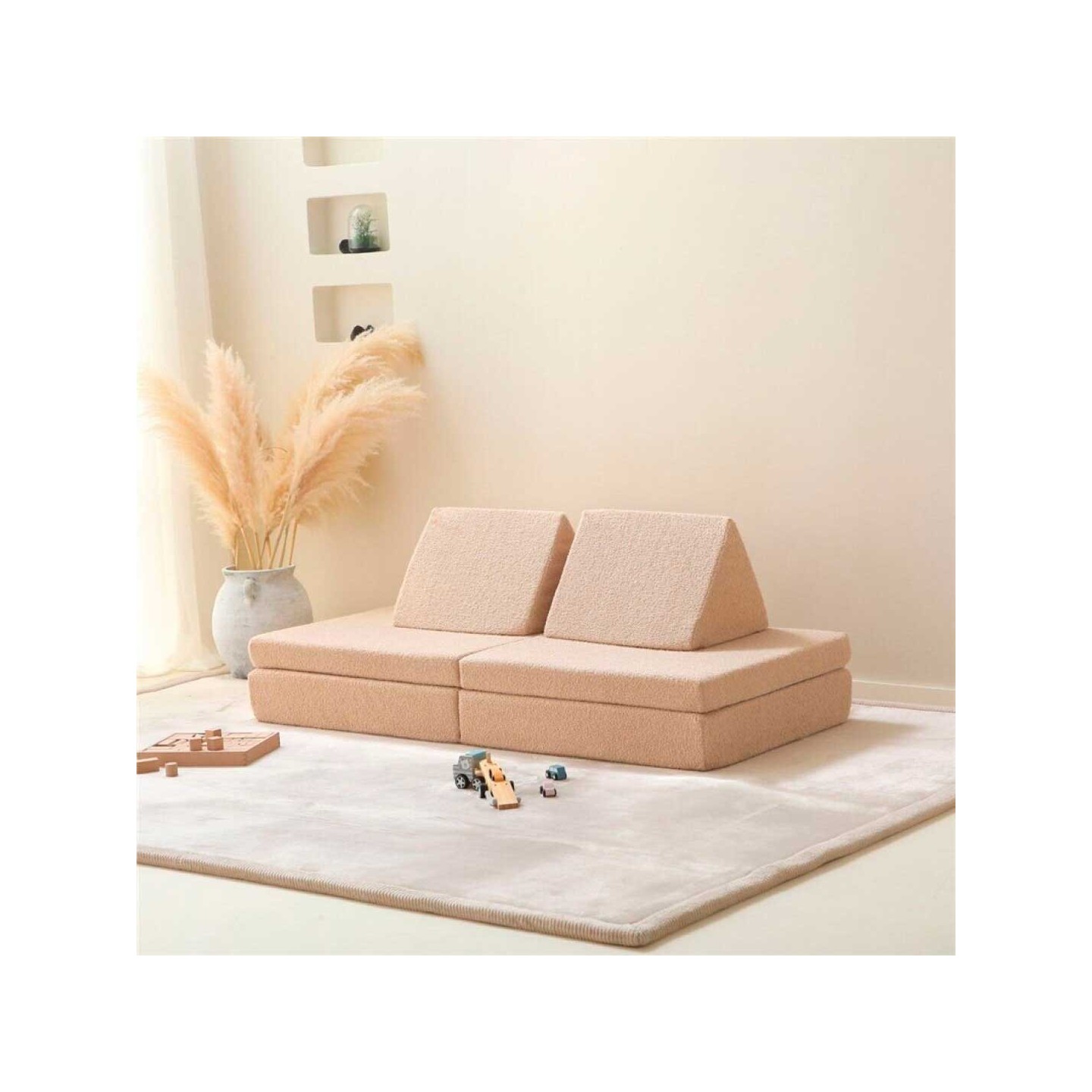Sofá módulos infantil Teddy Beige