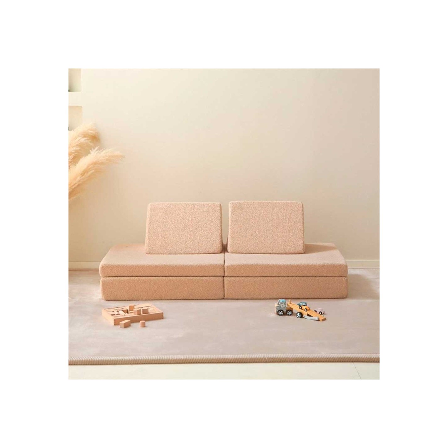 Sofá módulos infantil Teddy Beige