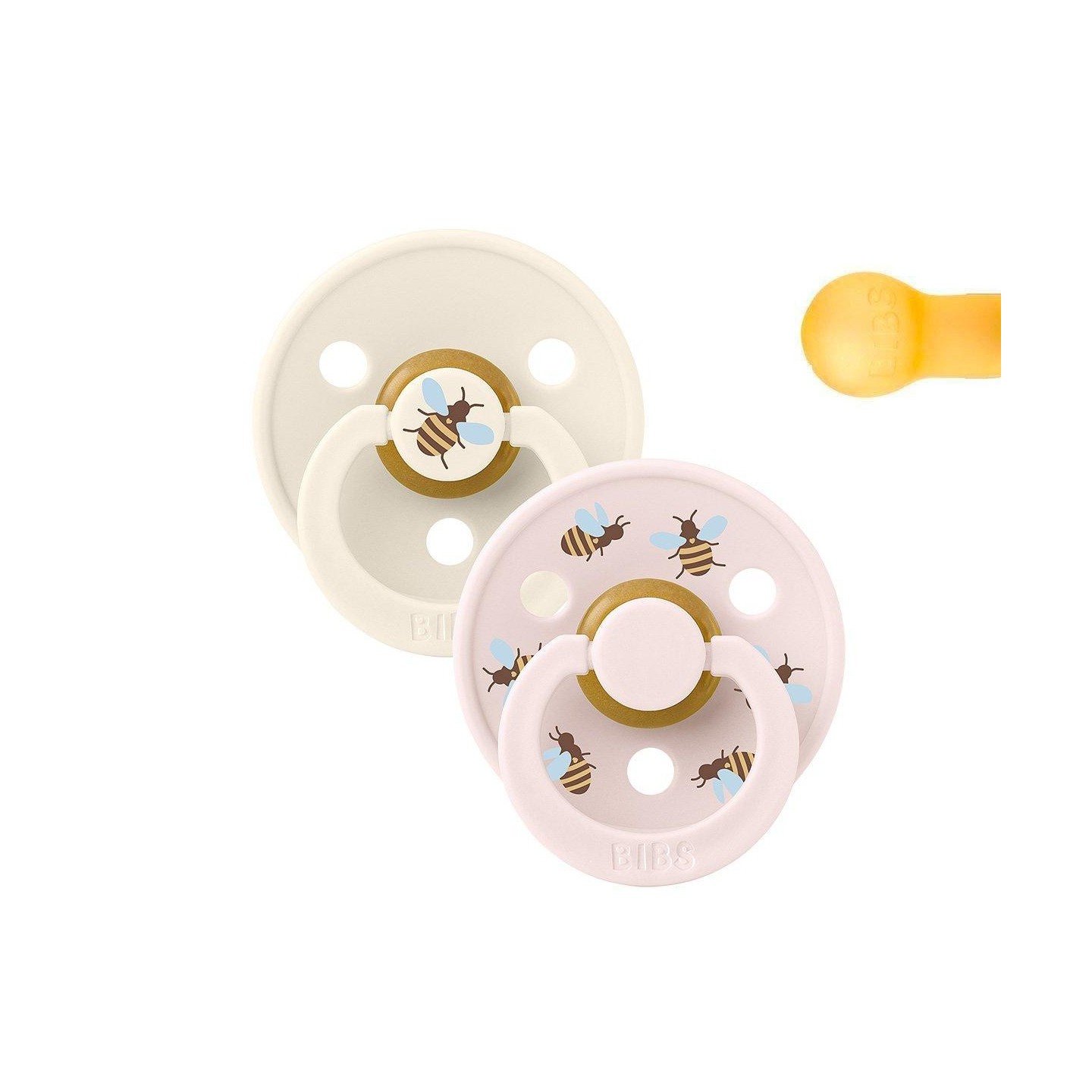 2 Chupetes BIBS Studio Colour Round Bumblebee Ivory Mix