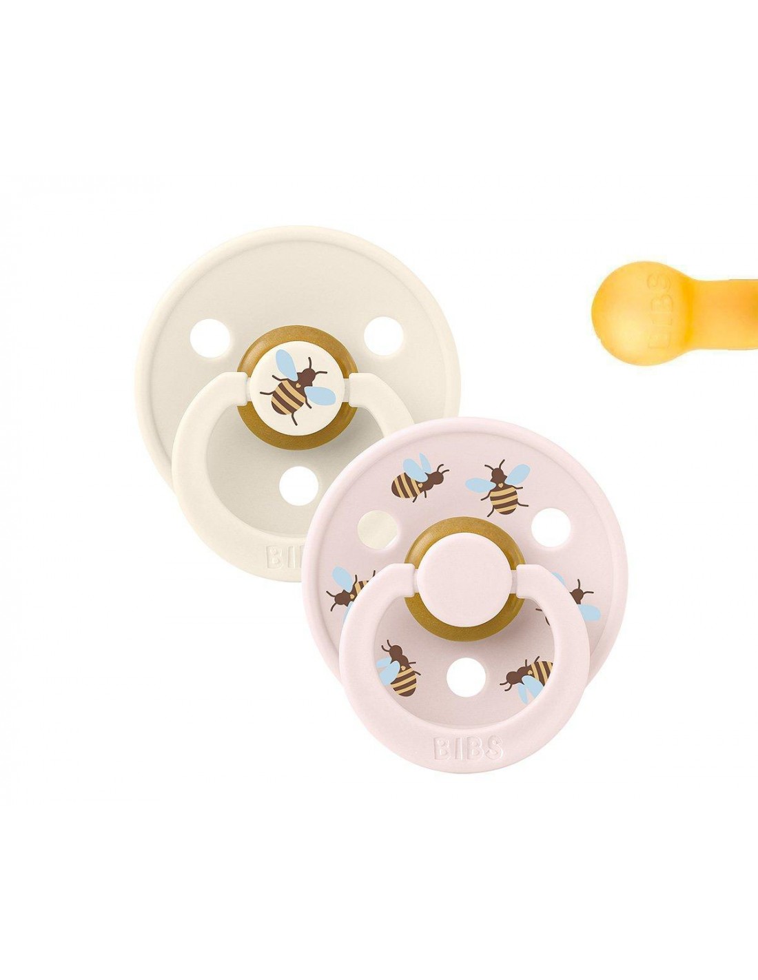 2 Chupetes BIBS Studio Colour Round Bumblebee Ivory Mix