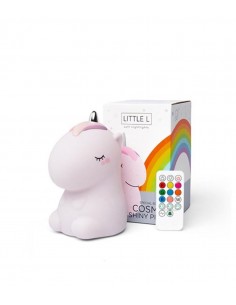 Lamparita Little Unicornio Rosa Glitter