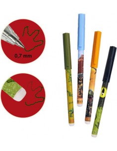 Set 4 Boligrafos Borrables T-Rex World 2