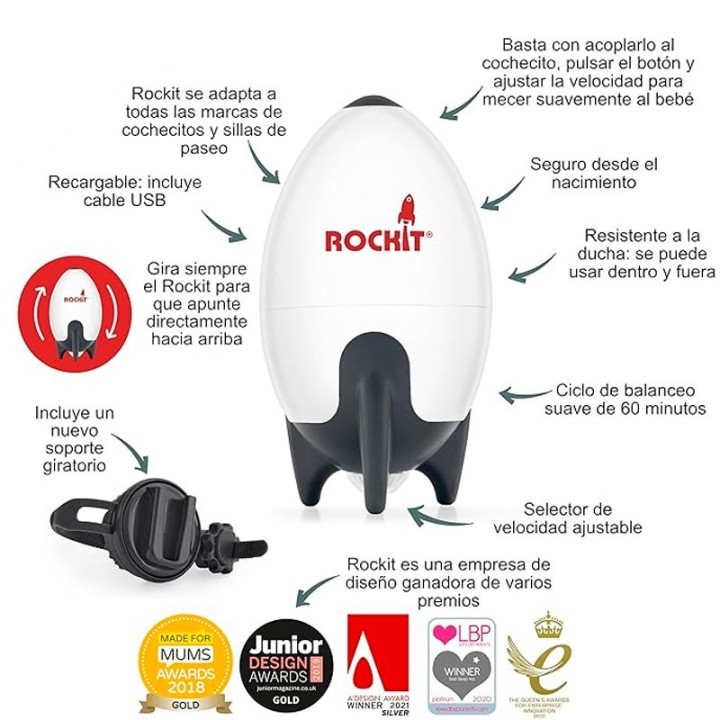 Mecedor Rockit - Portátil, Automático y Recargable