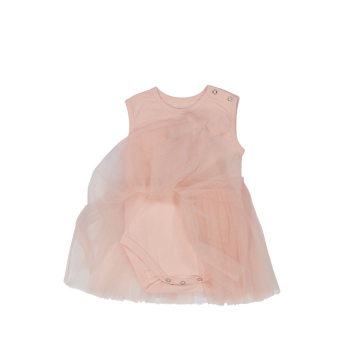 Vestido Bebe Tul Tropical Peach