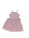 Vestido Tul Sequins Frufru Lila