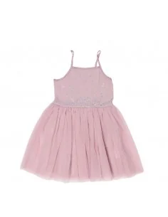 Vestido Tul Sequins Lila
