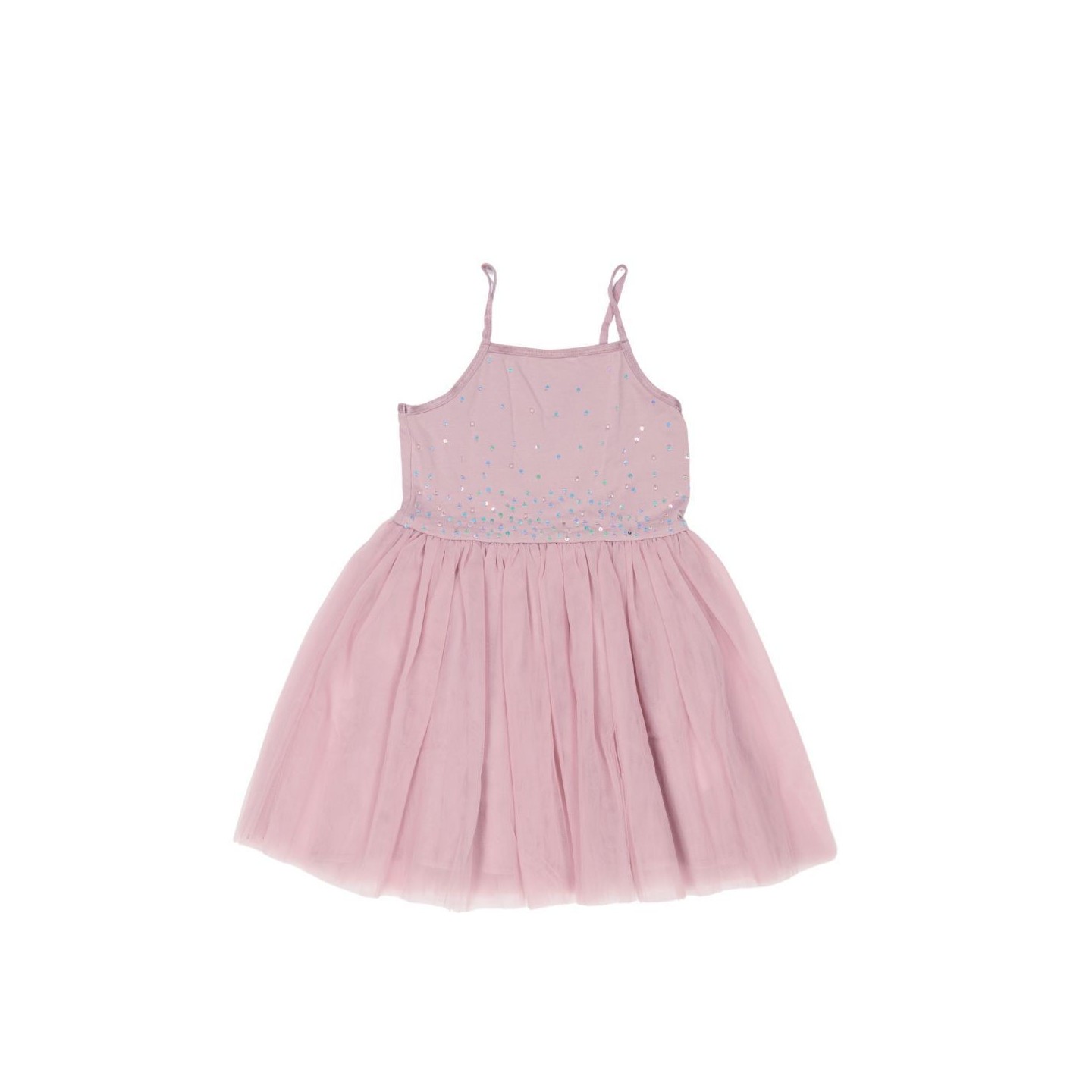 Vestido Tul Sequins Lila