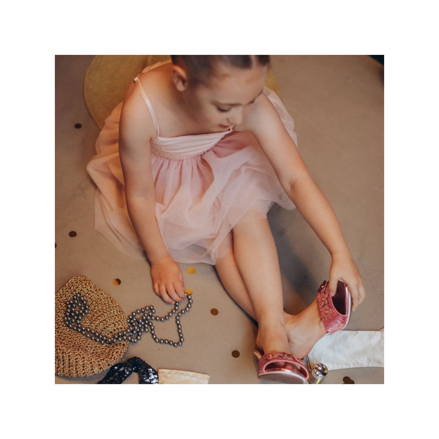 Vestido Tul Sequins Lila