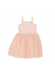 Vestido Tul Tropical Peach