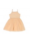 Vestido Tul Perlas Nude