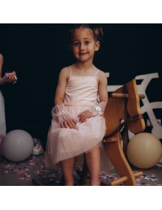 Vestido Tul Perlas Nude 2
