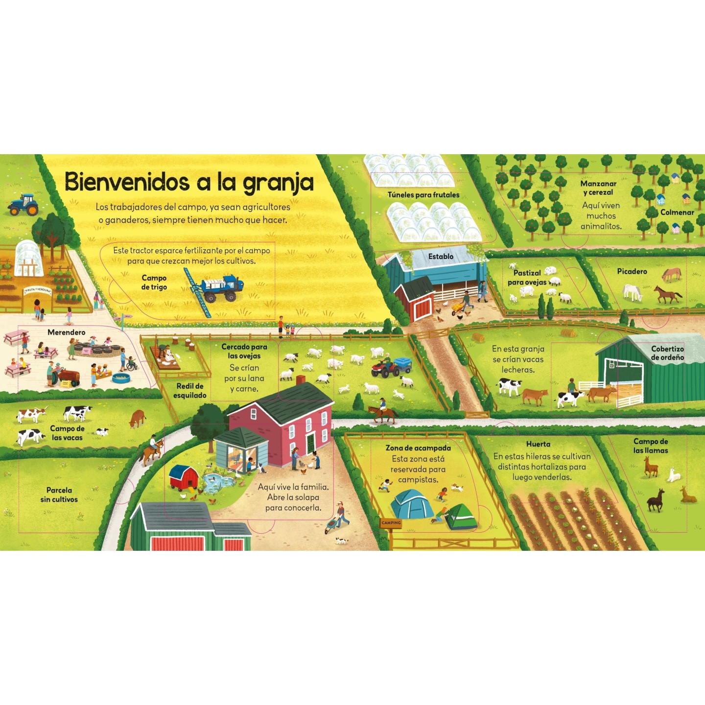 ¡Mira debajo! Una granja