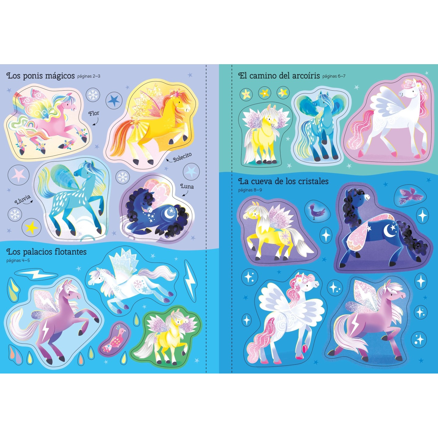 Mi pequeño libro de pegatinas brillantes - Ponis Mágicos