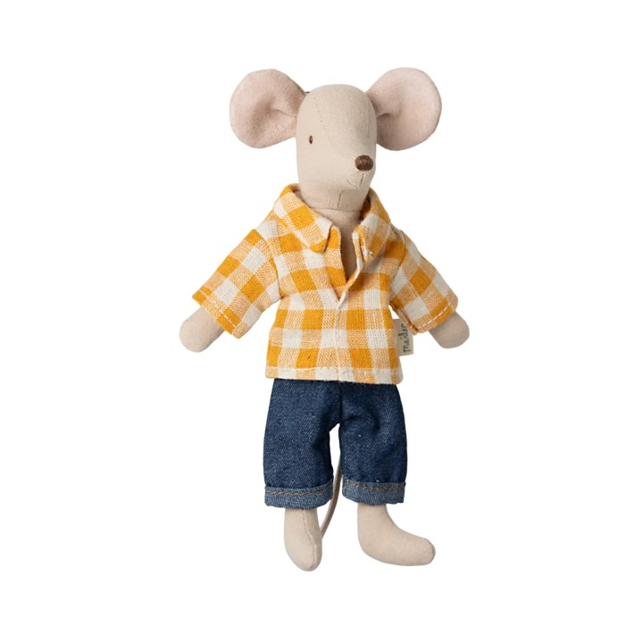 Papá Ratón Camisa Amarilla Cuadros