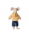 Papá Ratón Camisa Amarilla Cuadros