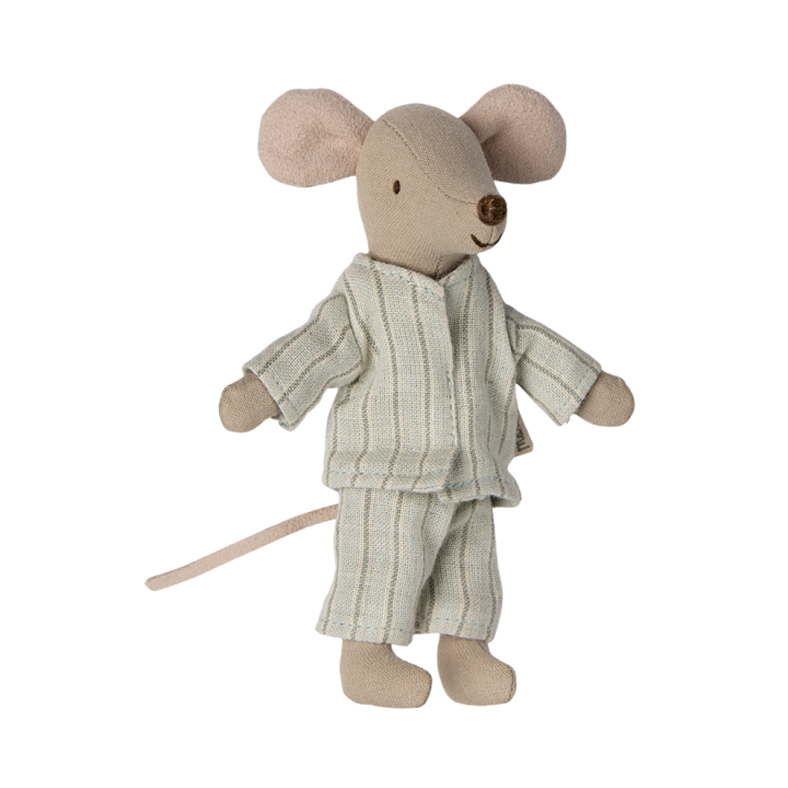 Ratoncito Hermano Mayor con pijama en caja de cerillas