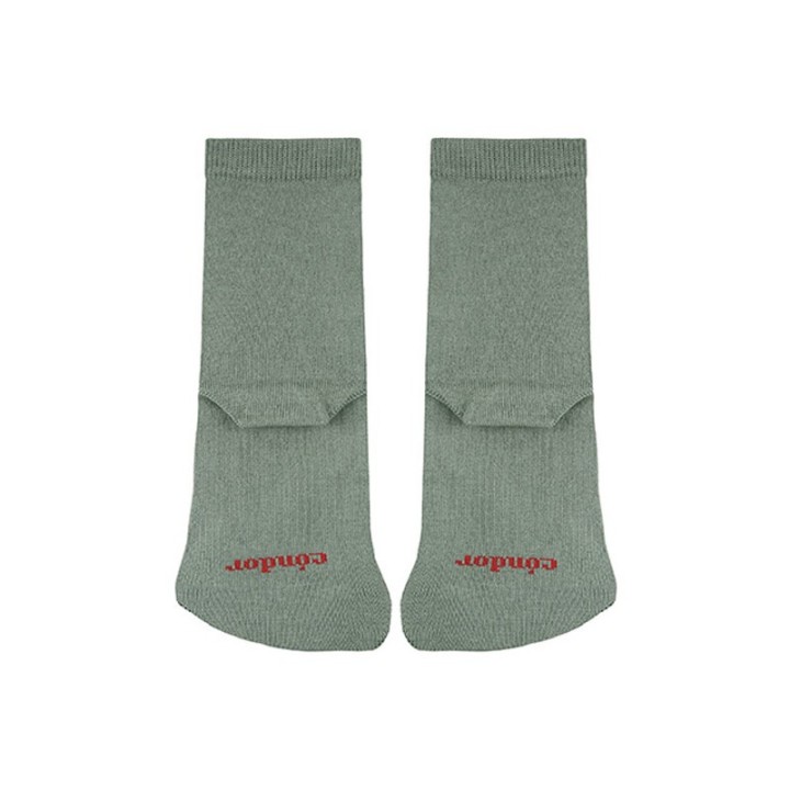 Calcetines Barefoot con rizo en la puntera Verde Liquen