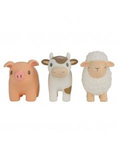 Set Tres Muñecos para el Baño Pequeña Granja