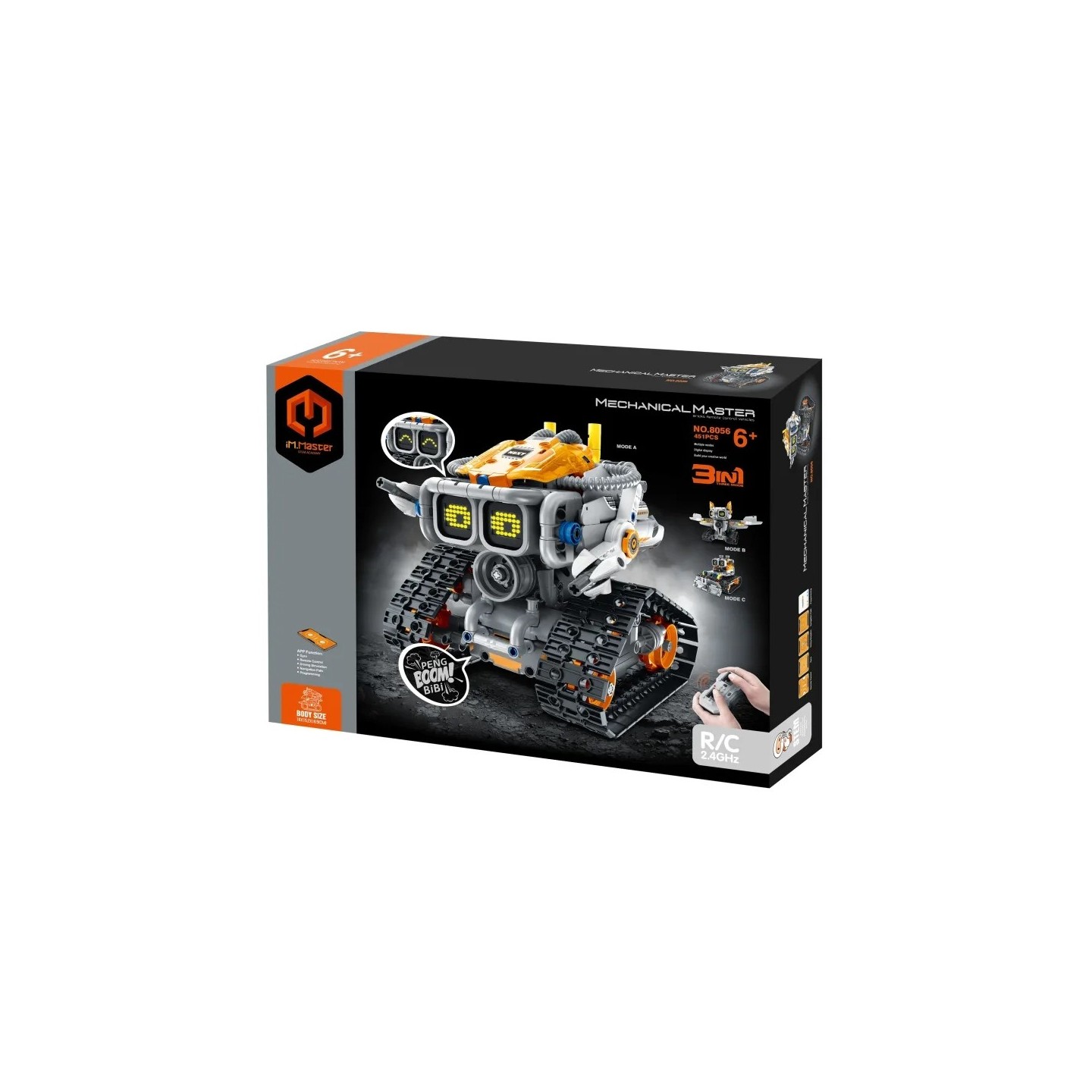 iMMaster Robot Naranja con Paneles 3 en 1 - 451 Piezas
