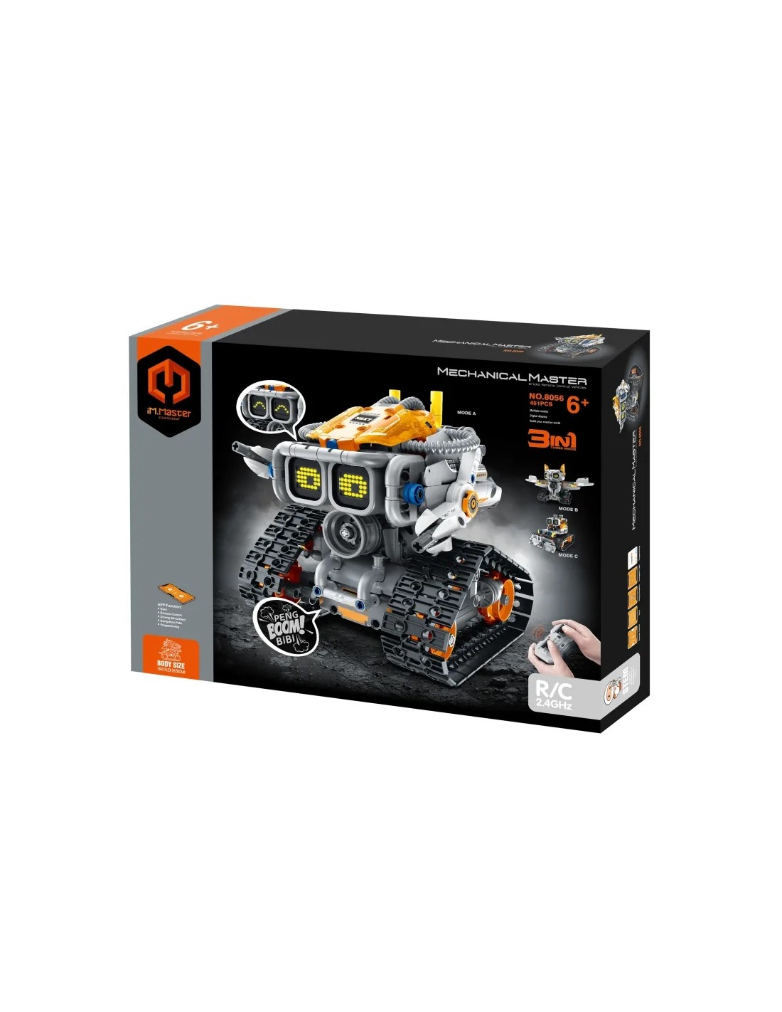 iMMaster Robot Naranja con Paneles 3 en 1 - 451 Piezas