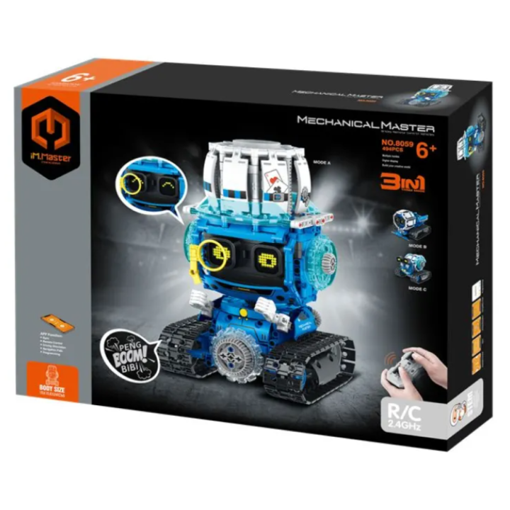 iMMaster Robot Azul con Paneles 3 en 1 - 494 Piezas