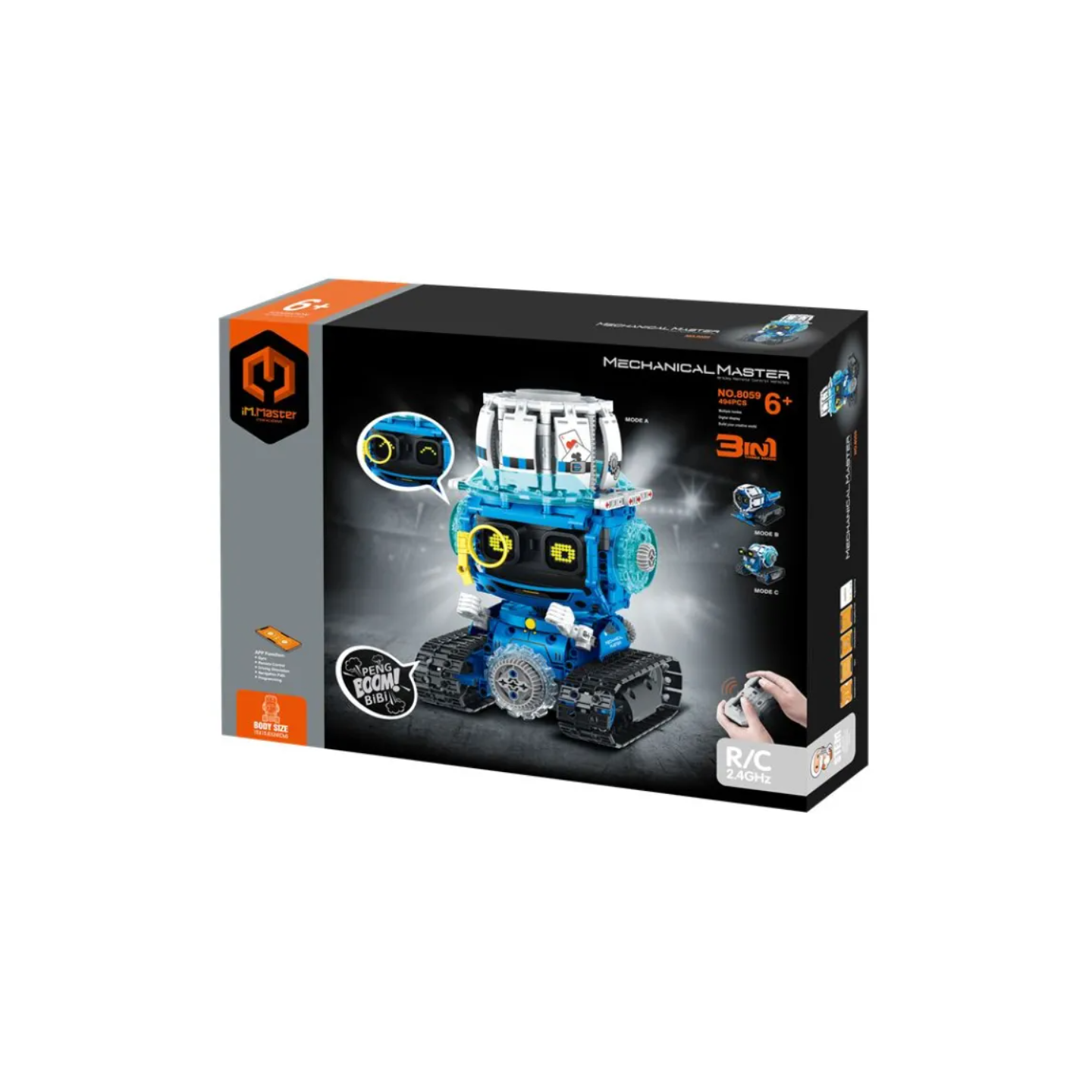 iMMaster Robot Azul con Paneles 3 en 1 - 494 Piezas