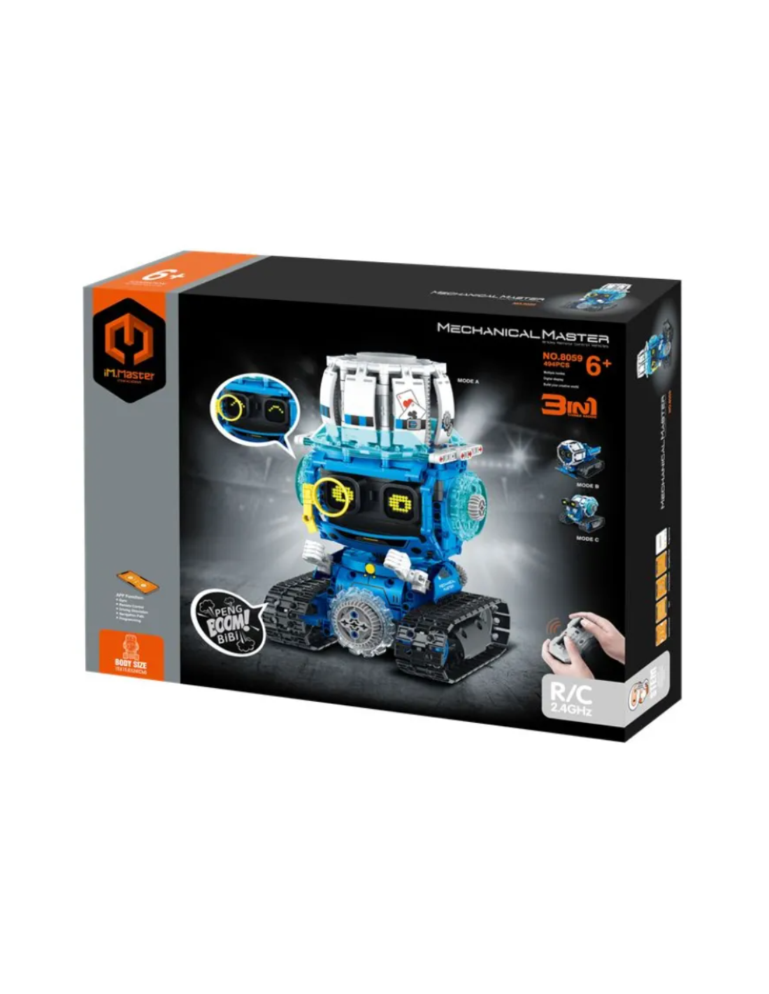 iMMaster Robot Azul con Paneles 3 en 1 - 494 Piezas