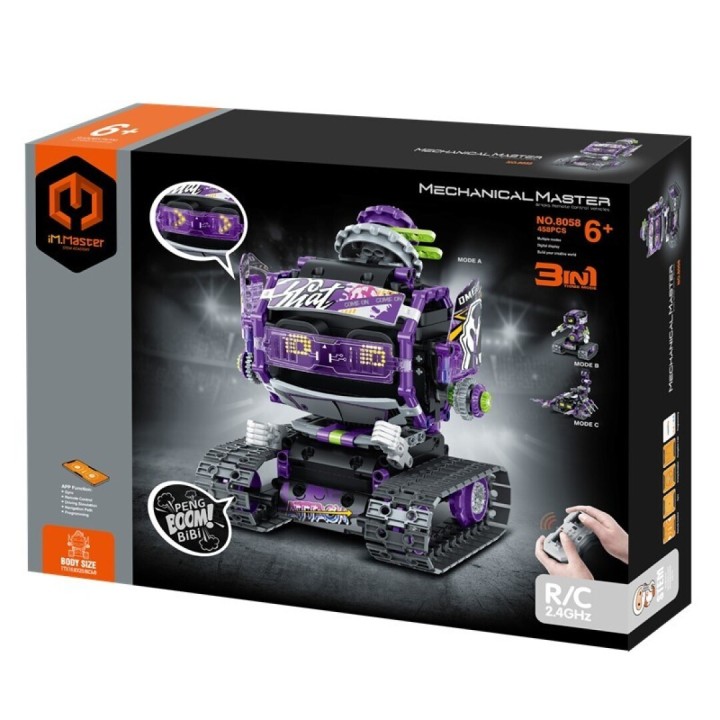iMMaster Robot Lila con Paneles 3 en 1 - 458 Piezas