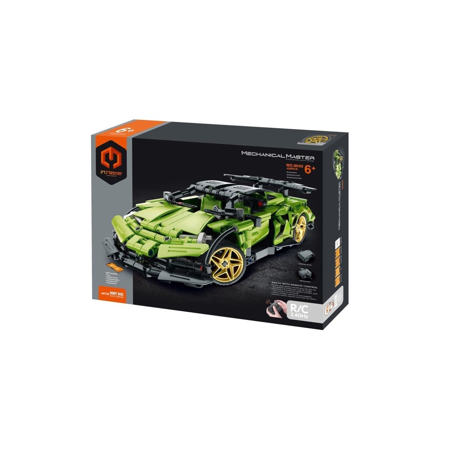 iMMaster Coche Radio Control Verde - 429 Piezas