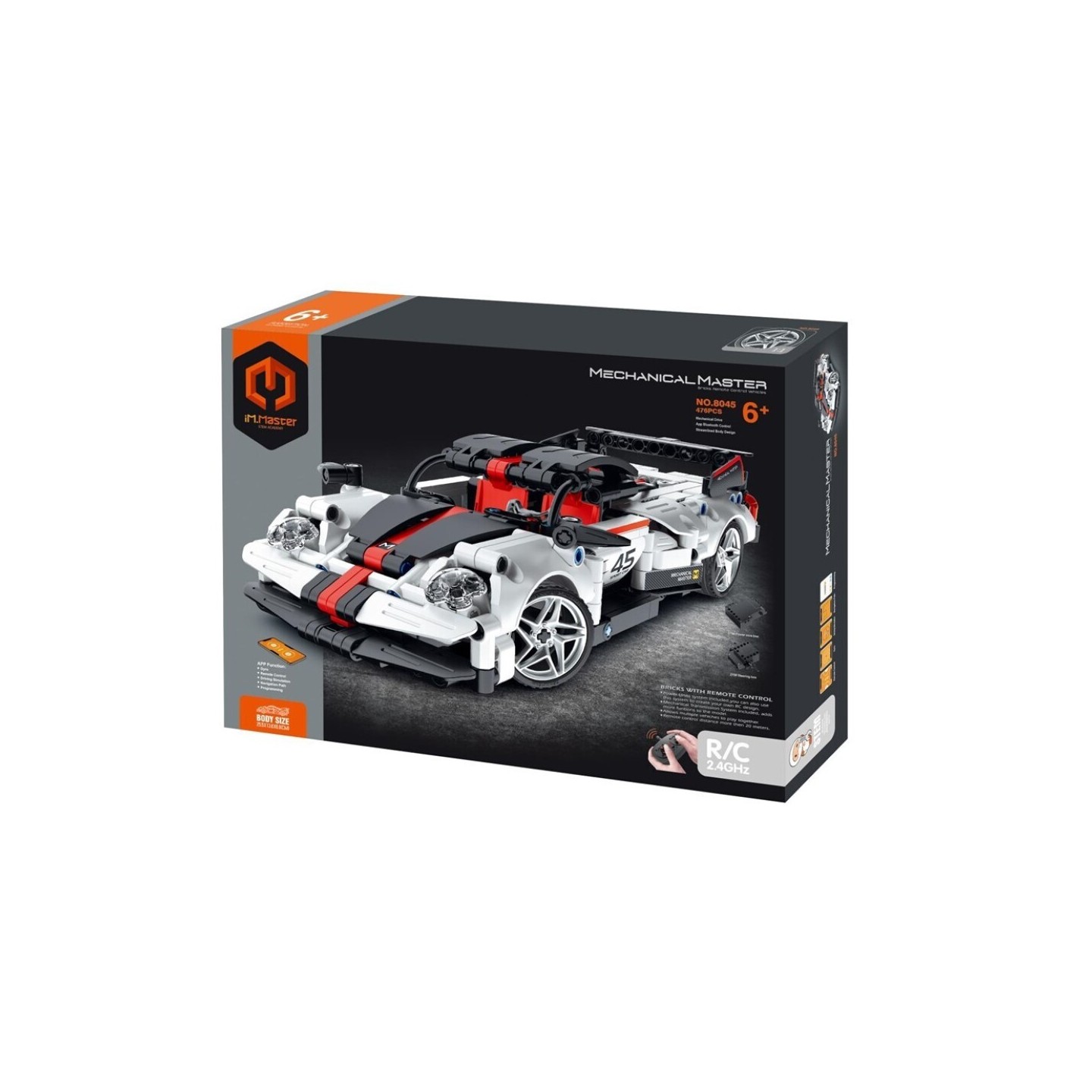 iMMaster Coche Radio Control Blanco - 476 Piezas