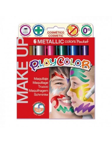 Pintura Facial Metalizada 6 Colores