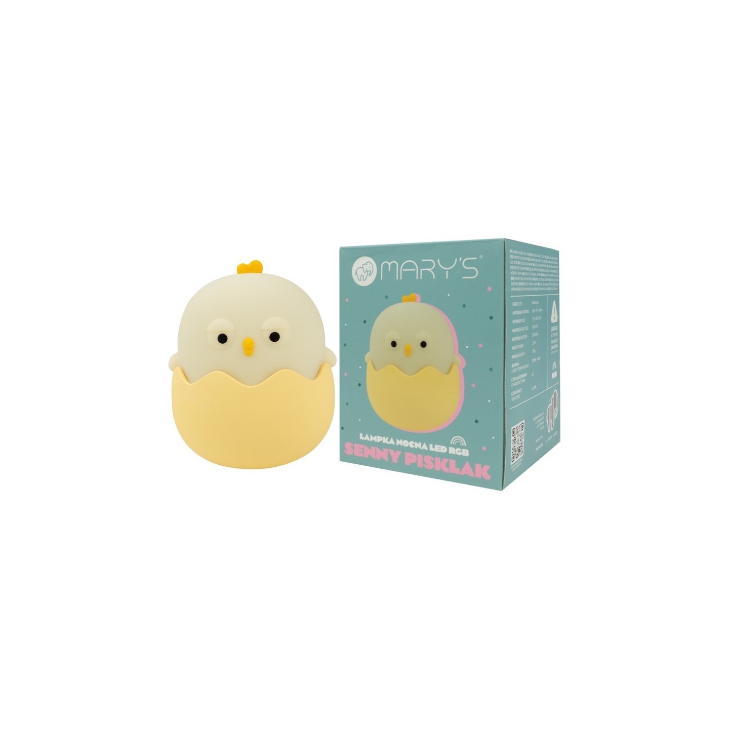 Lámpara de Noche Quitamiedos LED Pollito Durmiente