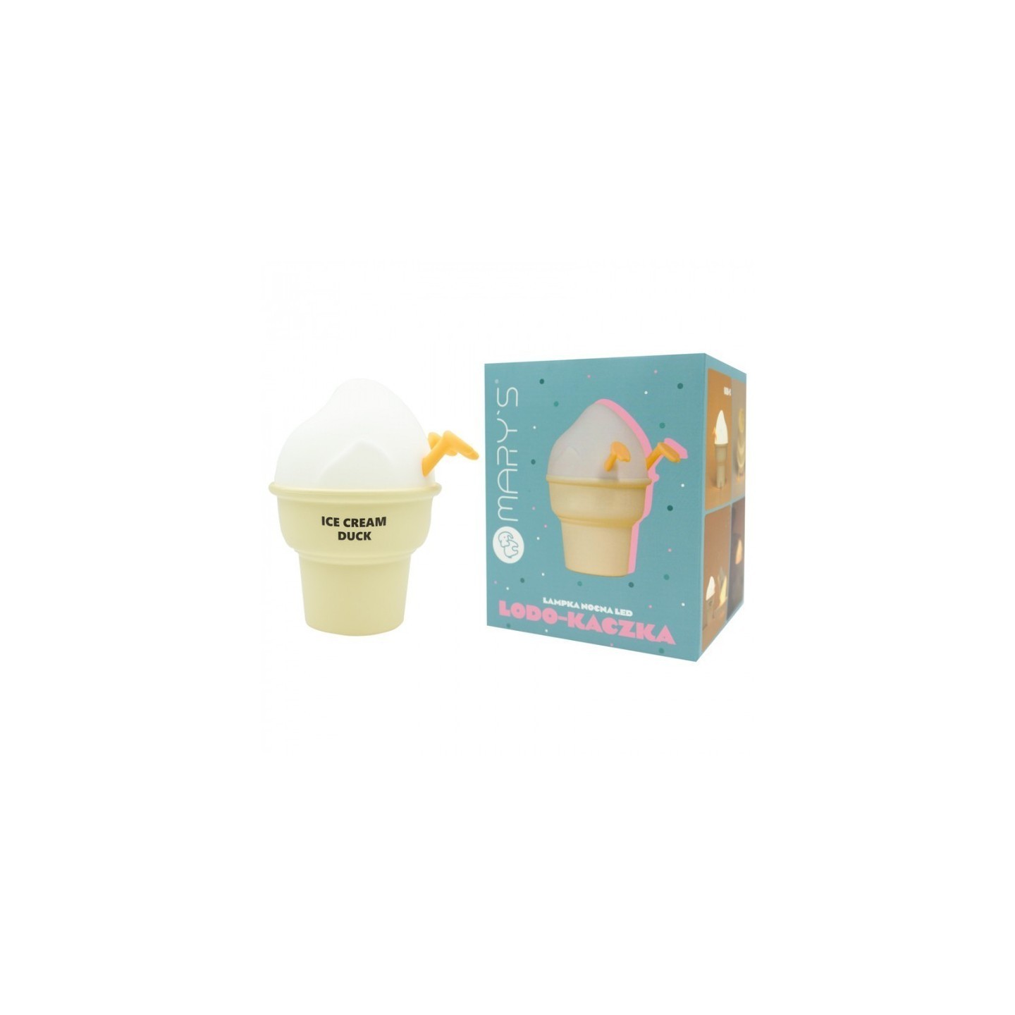 Lámpara de Noche Quitamiedos LED Helado Patito