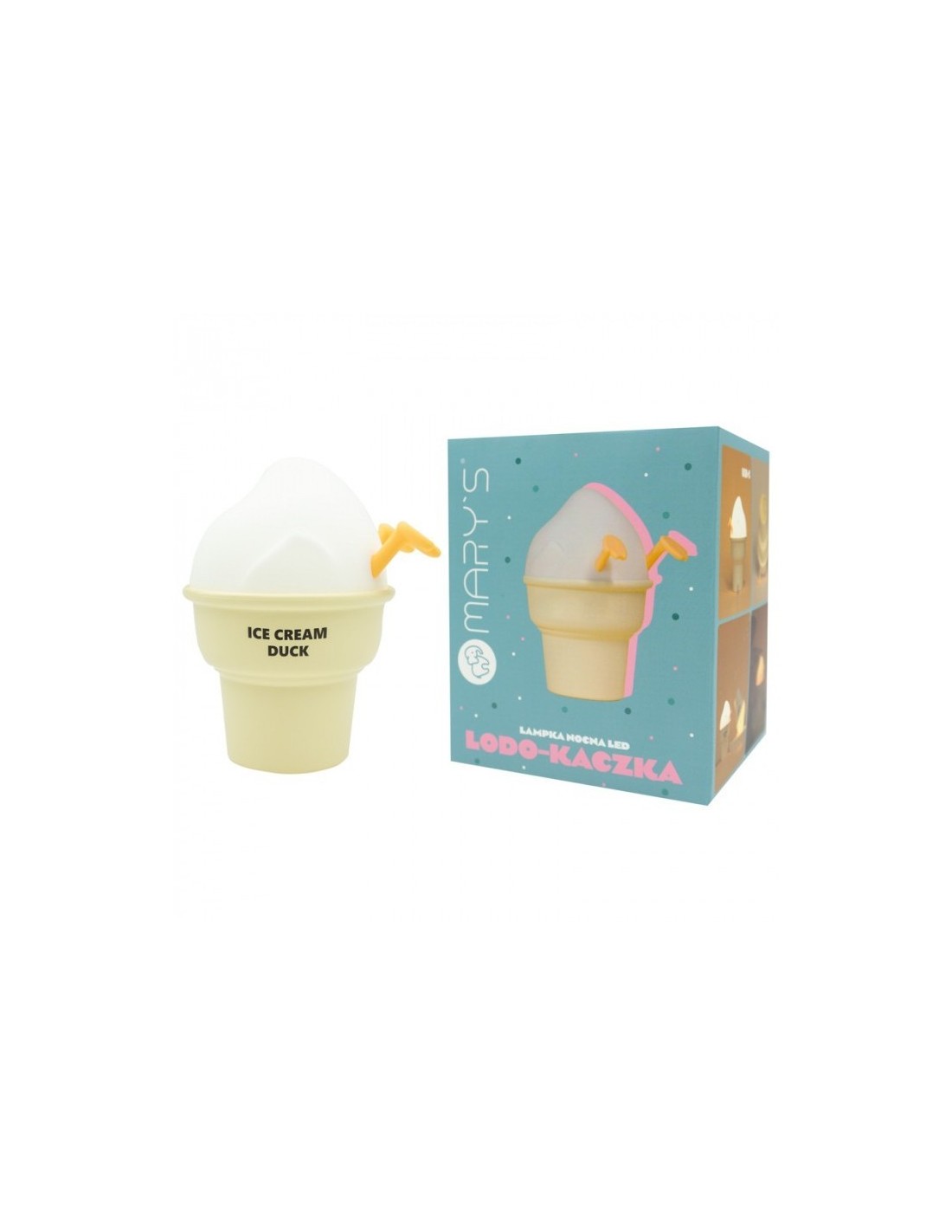Lámpara de Noche Quitamiedos LED Helado Patito