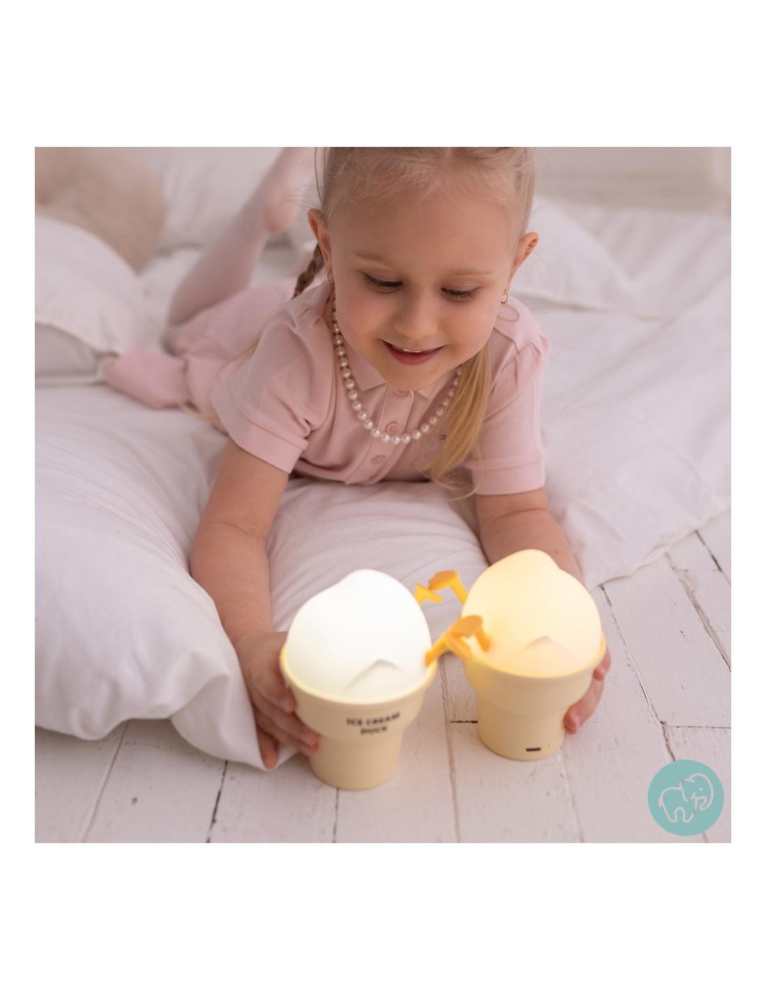 Lámpara de Noche Quitamiedos LED Helado Patito