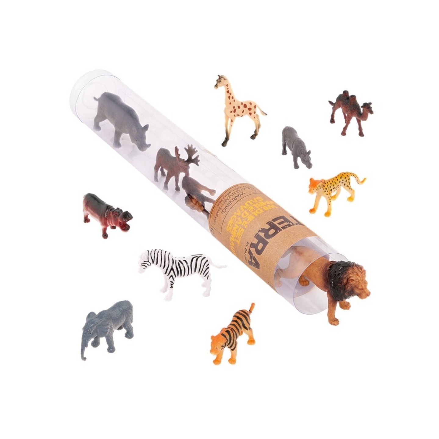 Tubo de 12 Animales Salvajes