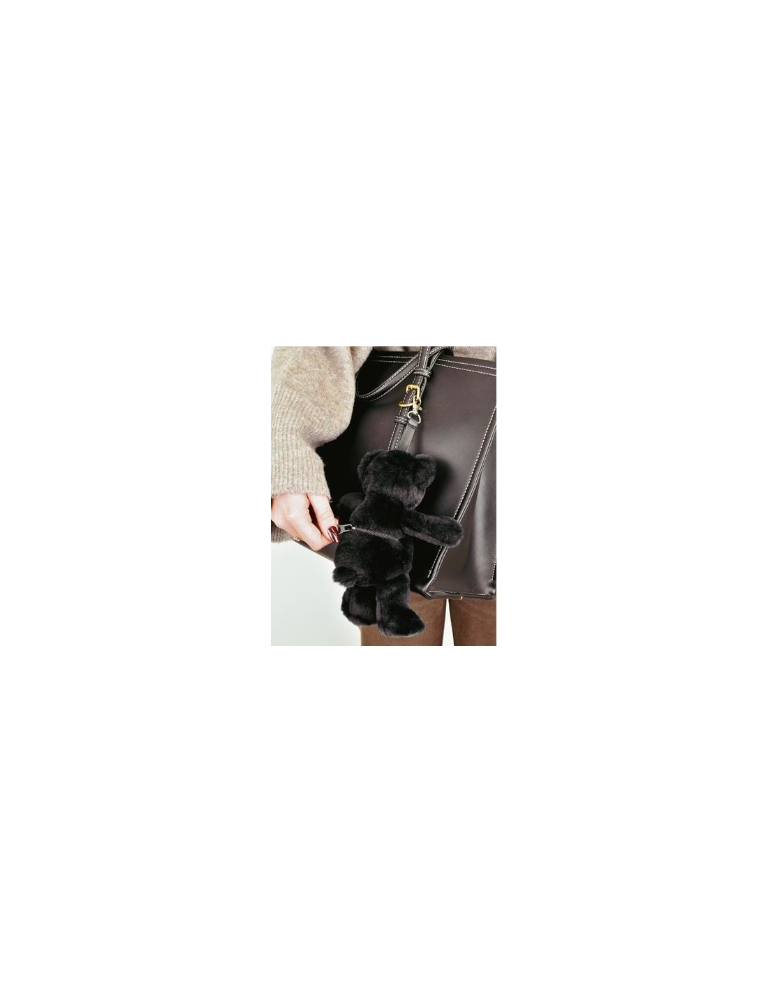 Peluche decoración para bolso/mochila Osito Negro 20 cm