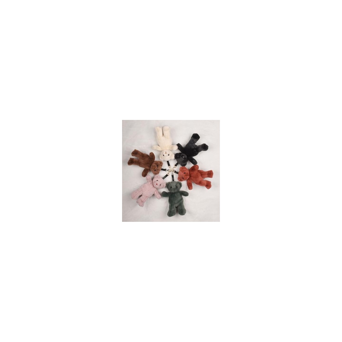 Peluche decoración para bolso/mochila Osito Negro 20 cm