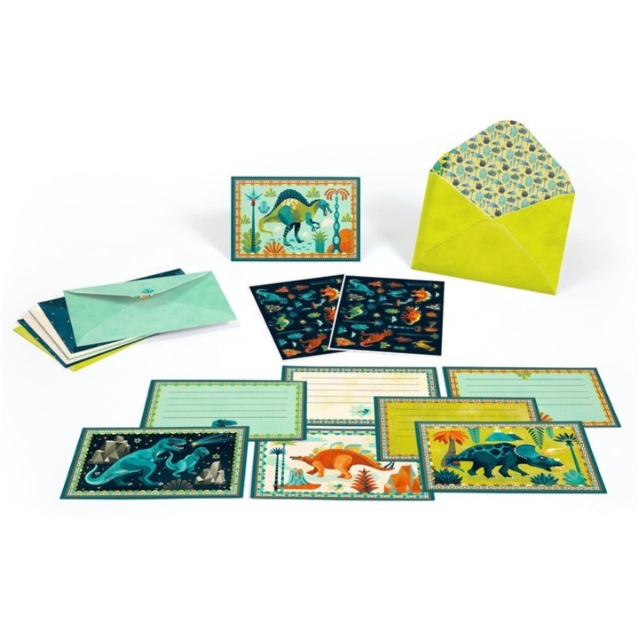 Pack 8 Invitaciones Cric Croc Dino Rock