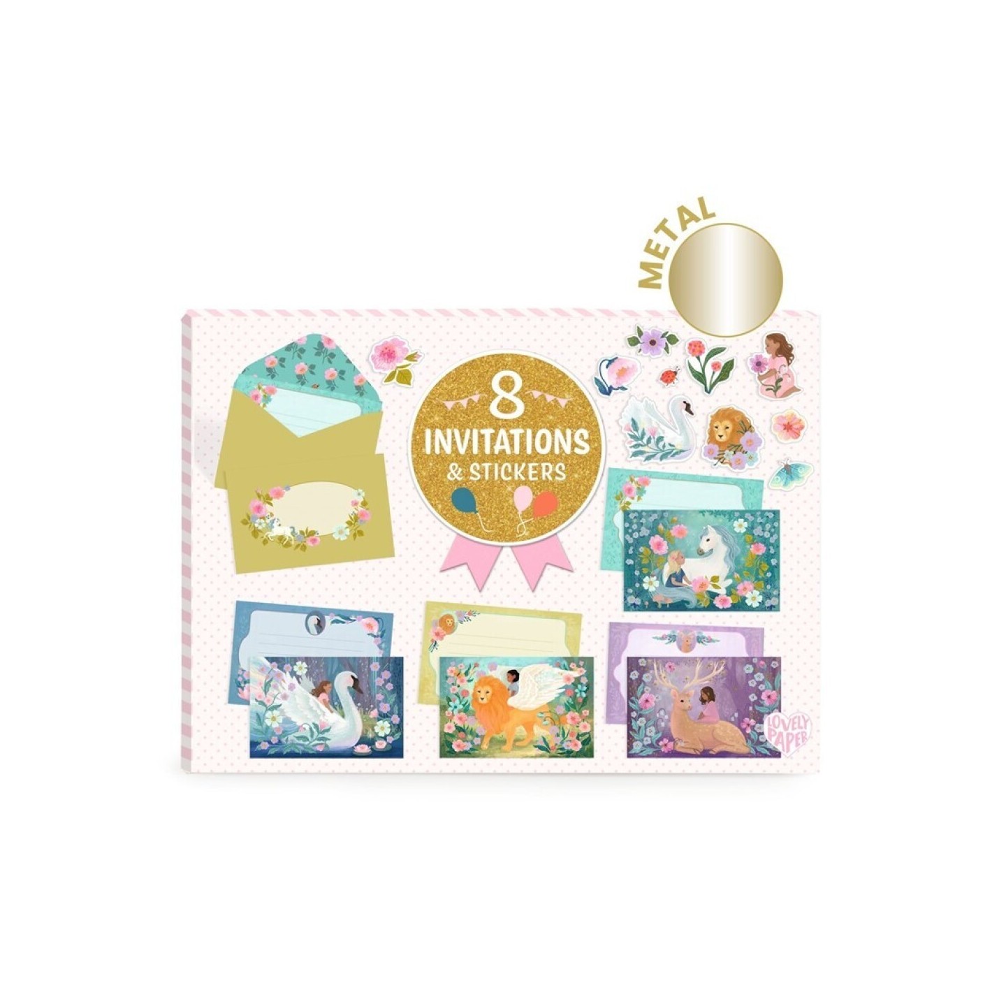 Pack 8 Invitaciones Criaturas Maravillosas