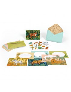 Pack 8 Invitaciones Jungla de Animales 2