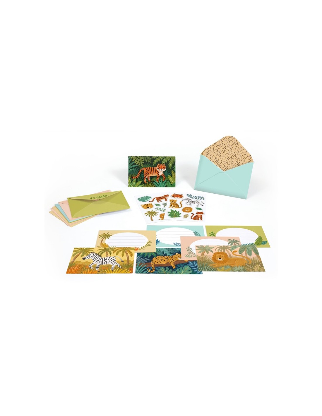 Pack 8 Invitaciones Jungla de Animales