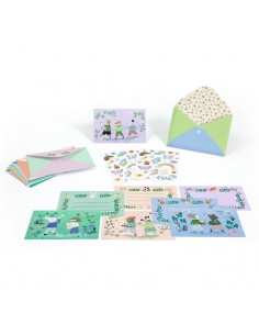 Pack 8 Invitaciones Fanfarria de Animales 2