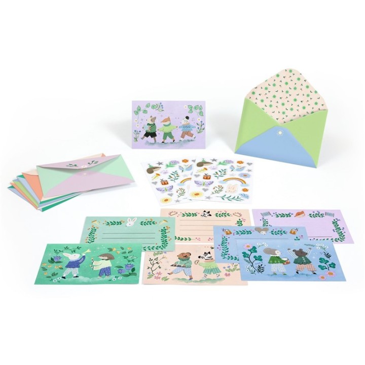 Pack 8 Invitaciones Fanfarria de Animales