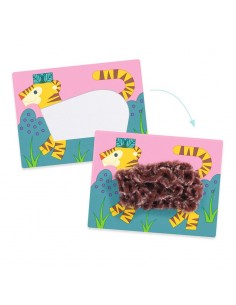 Collage Lana y velcro - Animales con gorros 2
