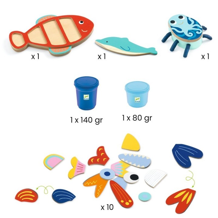 Moldes Marinos para moldear con Plastilina