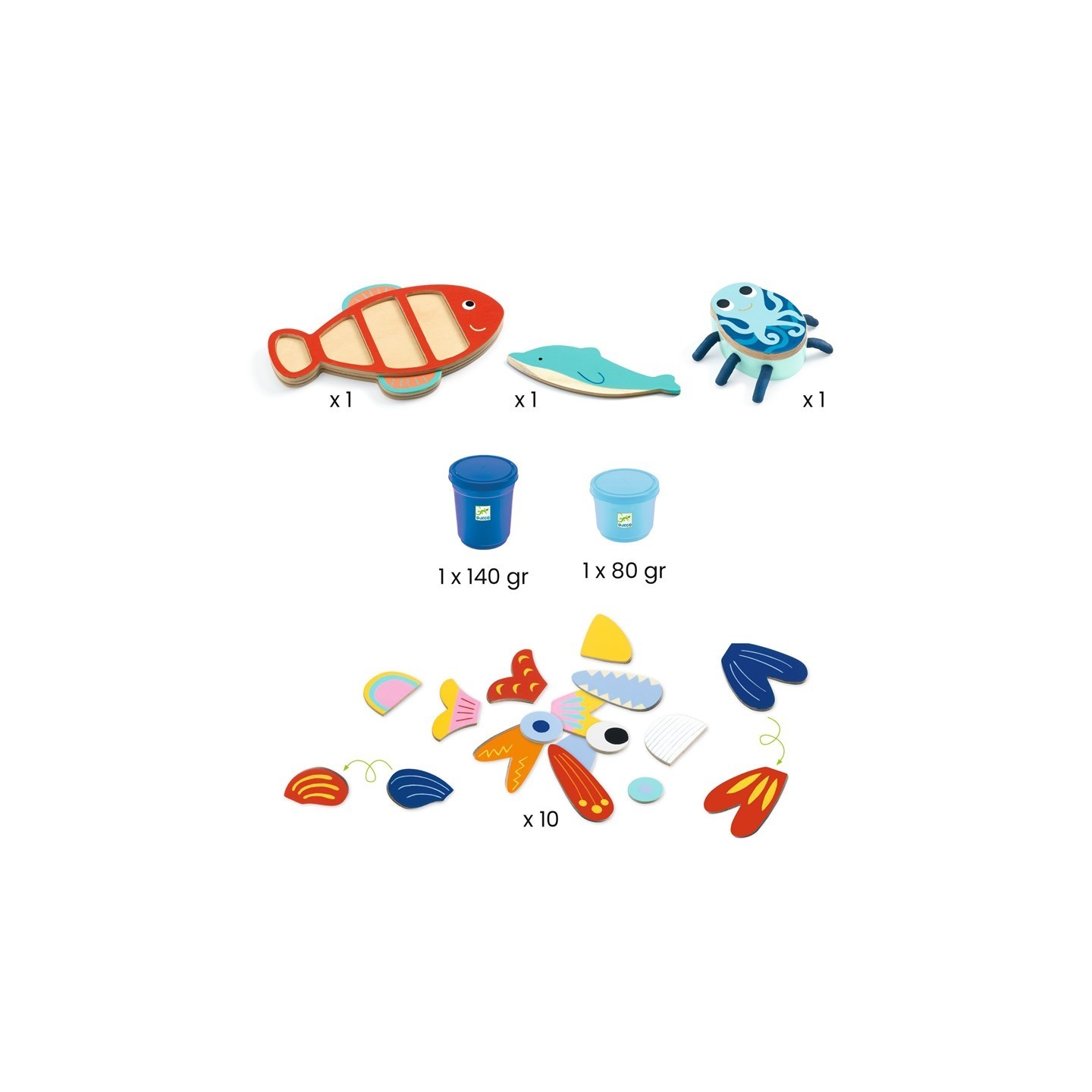 Moldes Marinos para moldear con Plastilina