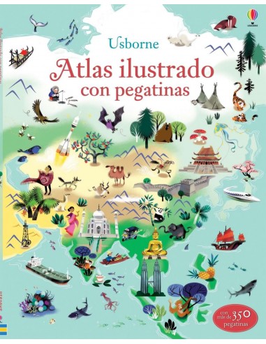 Atlas Ilustrado con Pegatinas