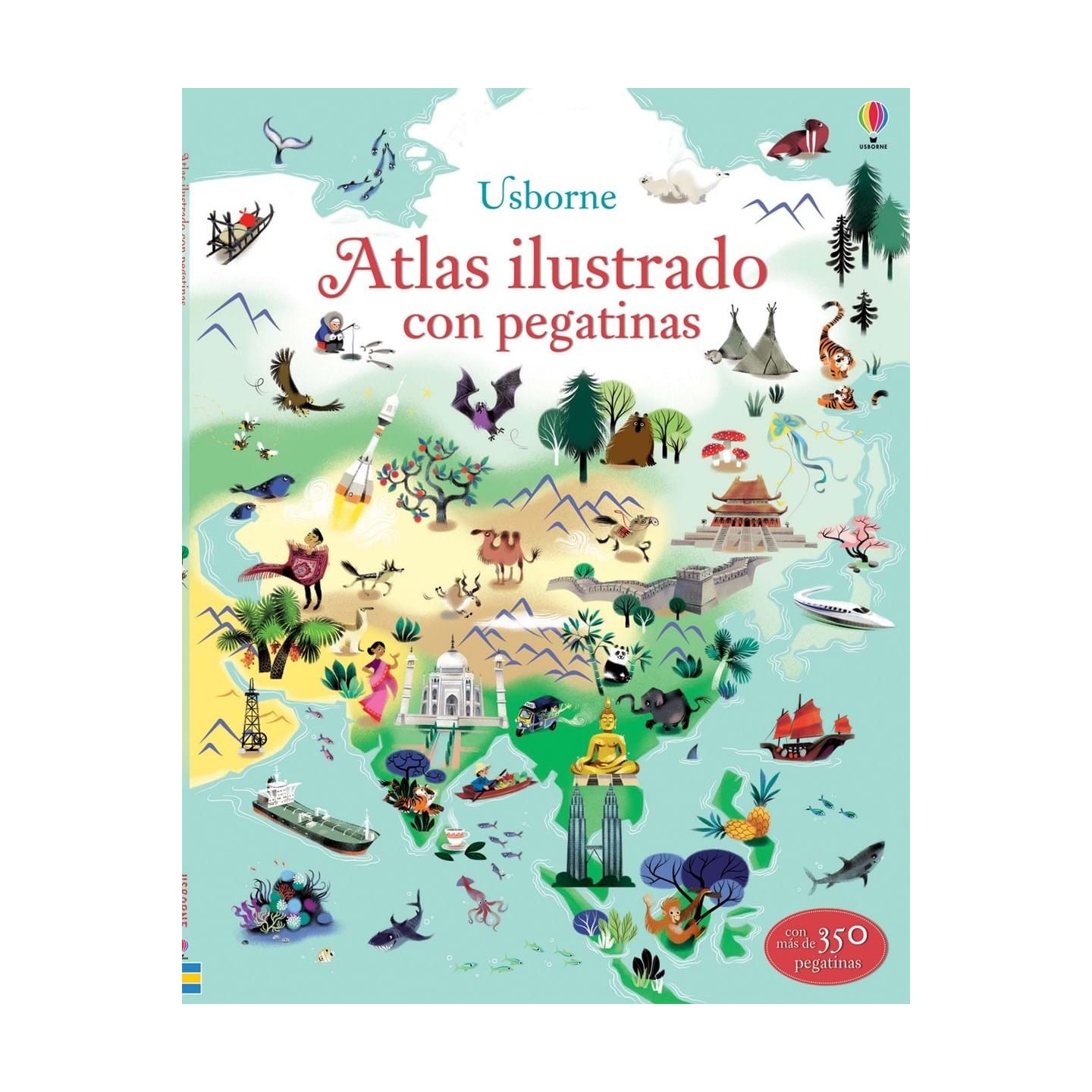 Atlas Ilustrado con Pegatinas